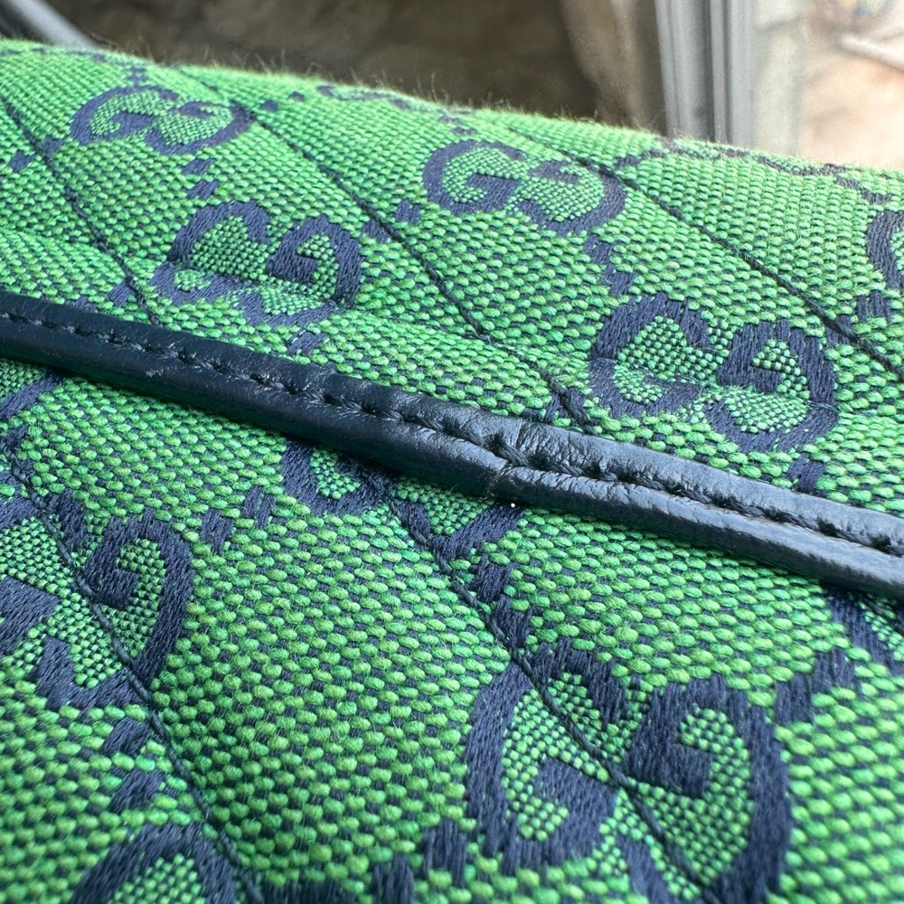 GUCCI GG super mini marmont multicolor canvas shoulder bag - Picture 3 of 8